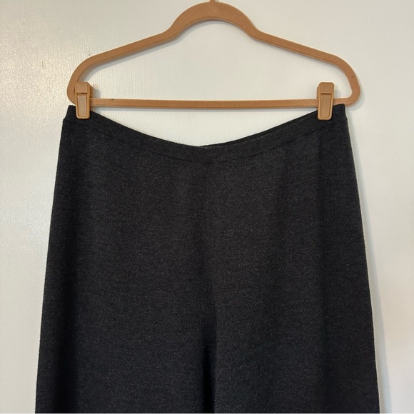 Eileen Fisher Merino Wool Pull On Flat Front Trousers Womens XL Charcoal - Picture 3 of 6
